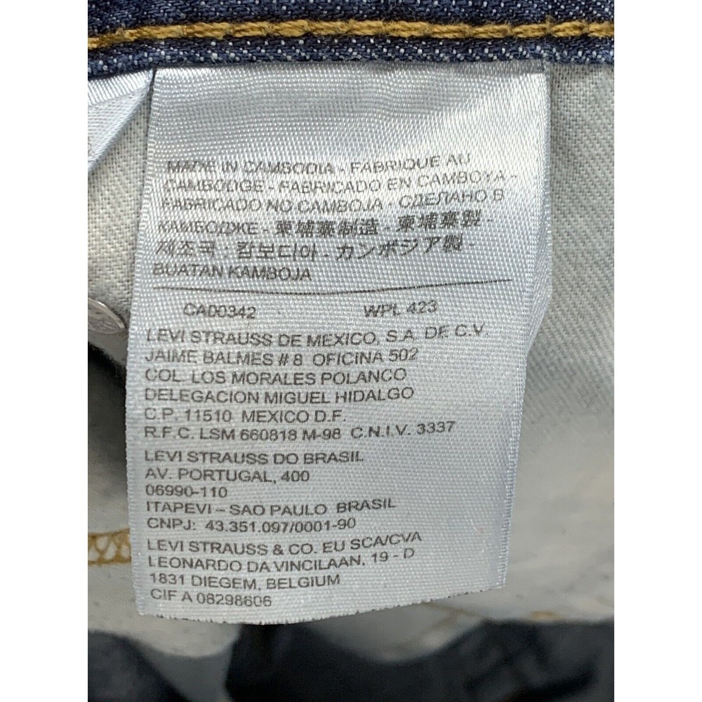 Levi's Strauss 514 Denim Jeans Men's Size 38 X 34 Blue 100% Cotton Straight Leg - Picture 13 of 16